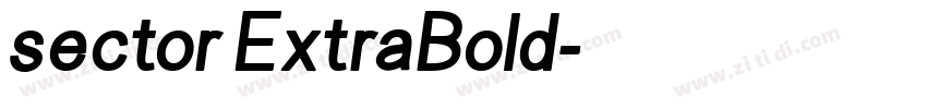 sector ExtraBold字体转换